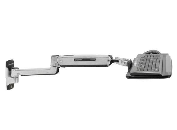 Lx Sit-stand Wall Mount Keyboard Arm (polished Aluminum)