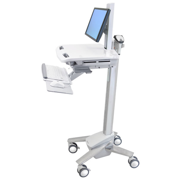 Styleview LCD Cart Non-powered Sv40 Pivot (white Grey And Polished Aluminum)