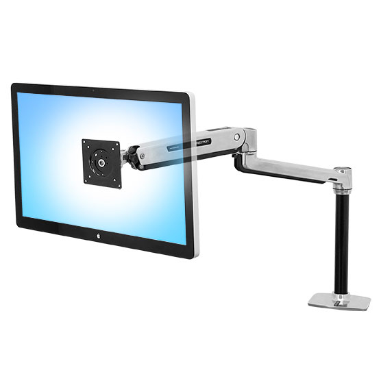 Monitor Mount - LX Sit-Stand - Desk - 1 monitor - Tilt/Pan/Rotate - up to 43in - Aluminium