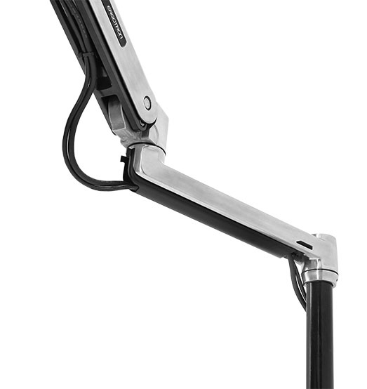 Workfit-lx Sit-stand Desk Mount System (polished Aluminum) (45-405-026)