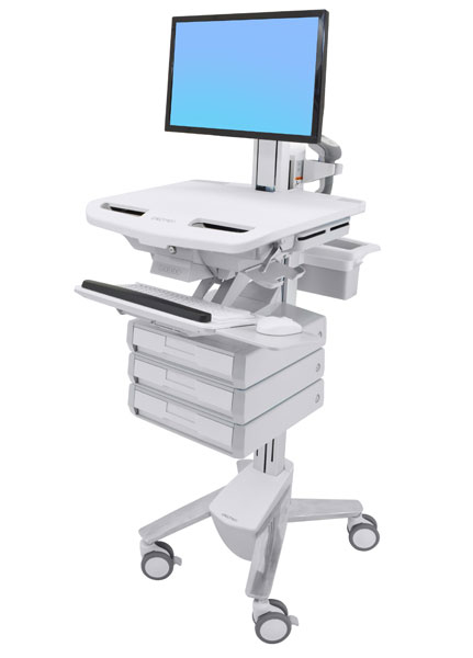 Styleview Cart With LCD Pivot Non-powered 9 Drawers (1 Large Drawer X 3 Rows)