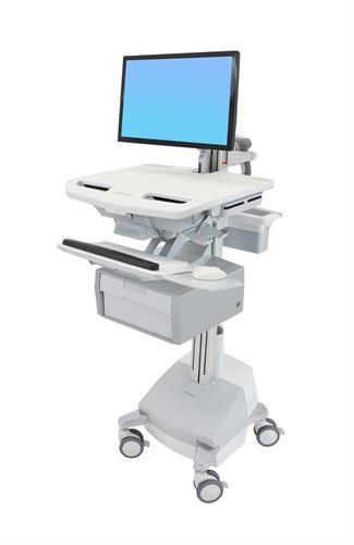 Styleview Cart With LCD Arm SLA Powered 1 Tall Drawer (1 Large Tall Drawer X 1 Row) EU