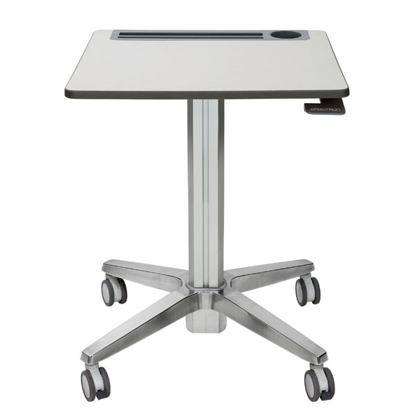 LearnFit Sit-Stand Student Desk (white/silver)