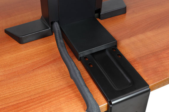 Monitor Mount - WorkFit-SR - Desk - 2 monitor - Sit-Stand Desktop Workstation - Tilt/Rotate - Up to 24in - Black