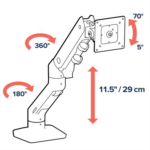 HX Desk Monitor Arm (white) (45-475-216)
