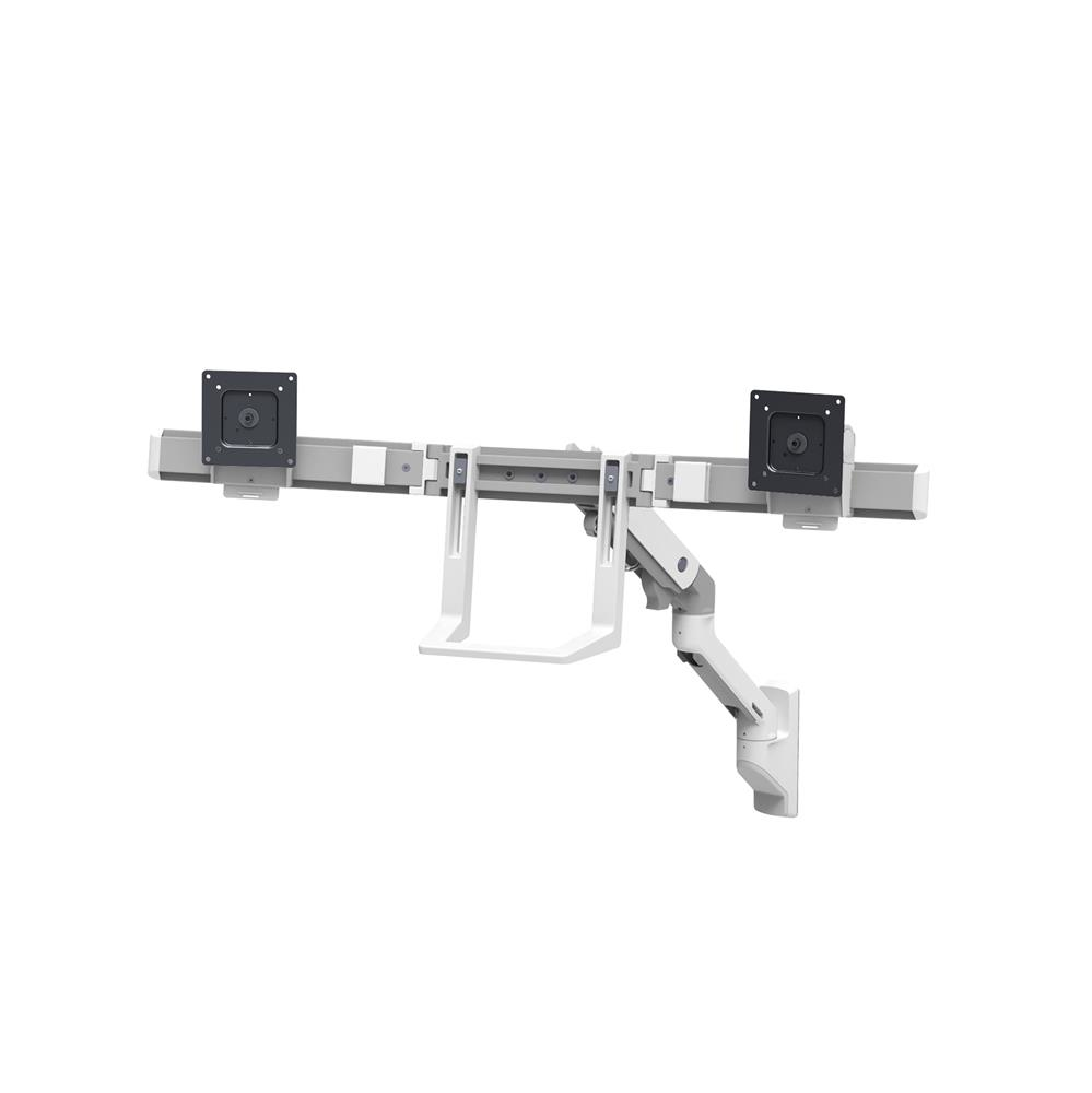 Monitor Mount - HX Wall Dual Monitor Arm - 2 monitor - Tilt/Pan/Rotate - up to 32in - White