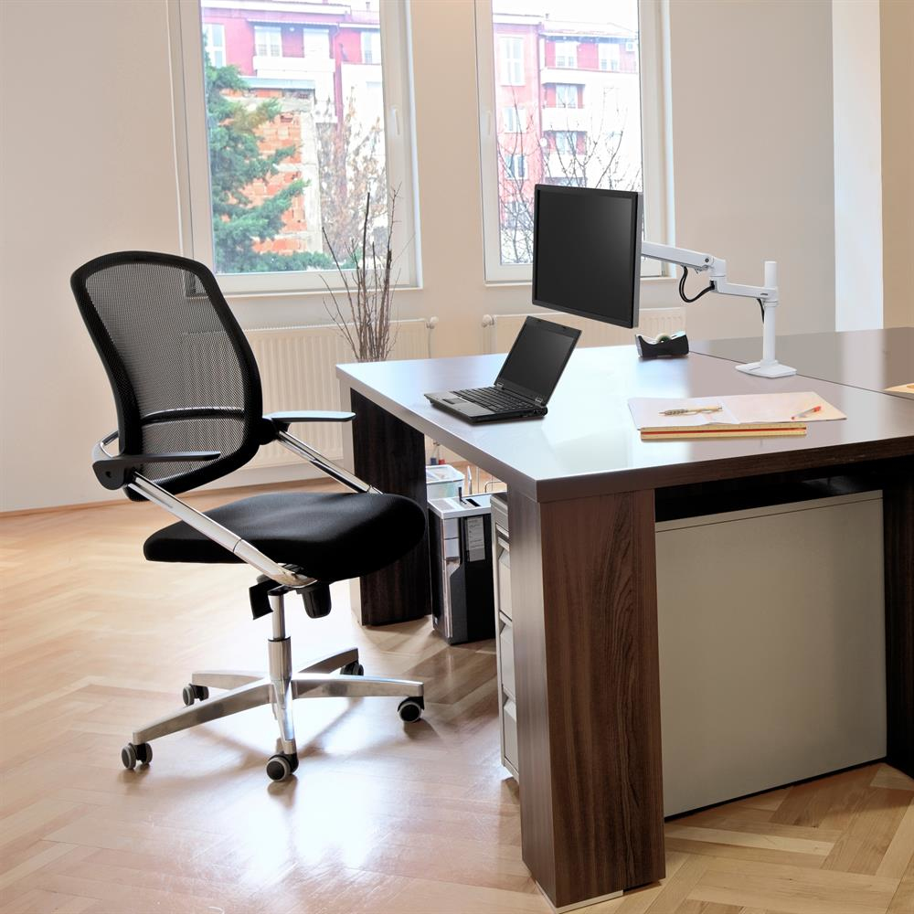 LX Desk Monitor Arm, Tall Pole (white) Monitor Mount