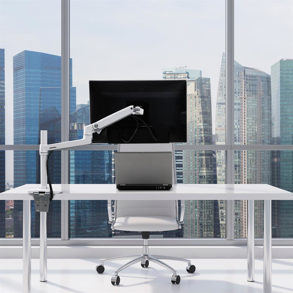 LX Desk Monitor Arm, Tall Pole (white) Monitor Mount