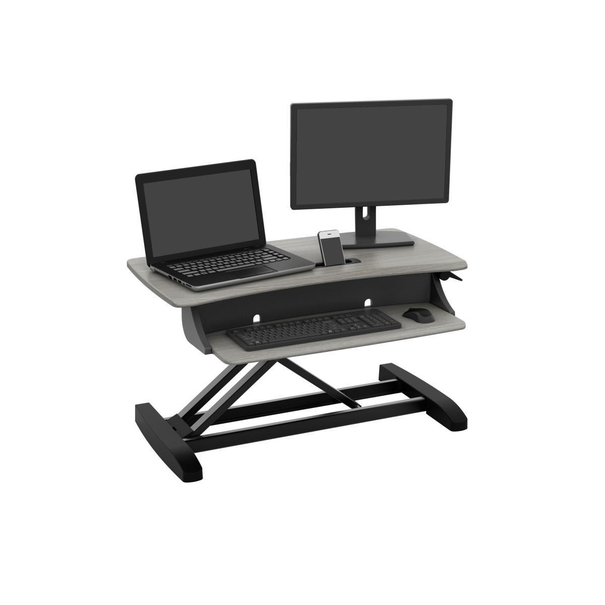 WorkFit-Z Mini, Standing Desk Workstation Sit-Stand Desk Converter - Small Surface