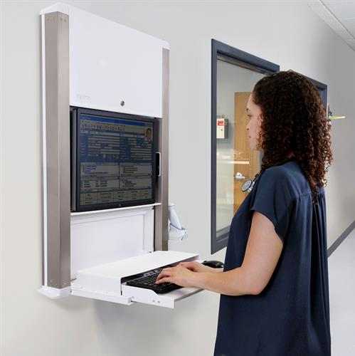 CareFit Enclosure (snow white) Wall-mount computer workstation