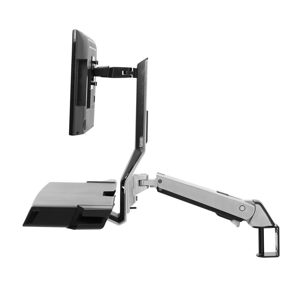 Keyboard & Monitor Mount - SV Combo Arm with Worksurface & Pan - 1 monitor - Tilt/Pan/Rotate - up to 24in - Aluminium