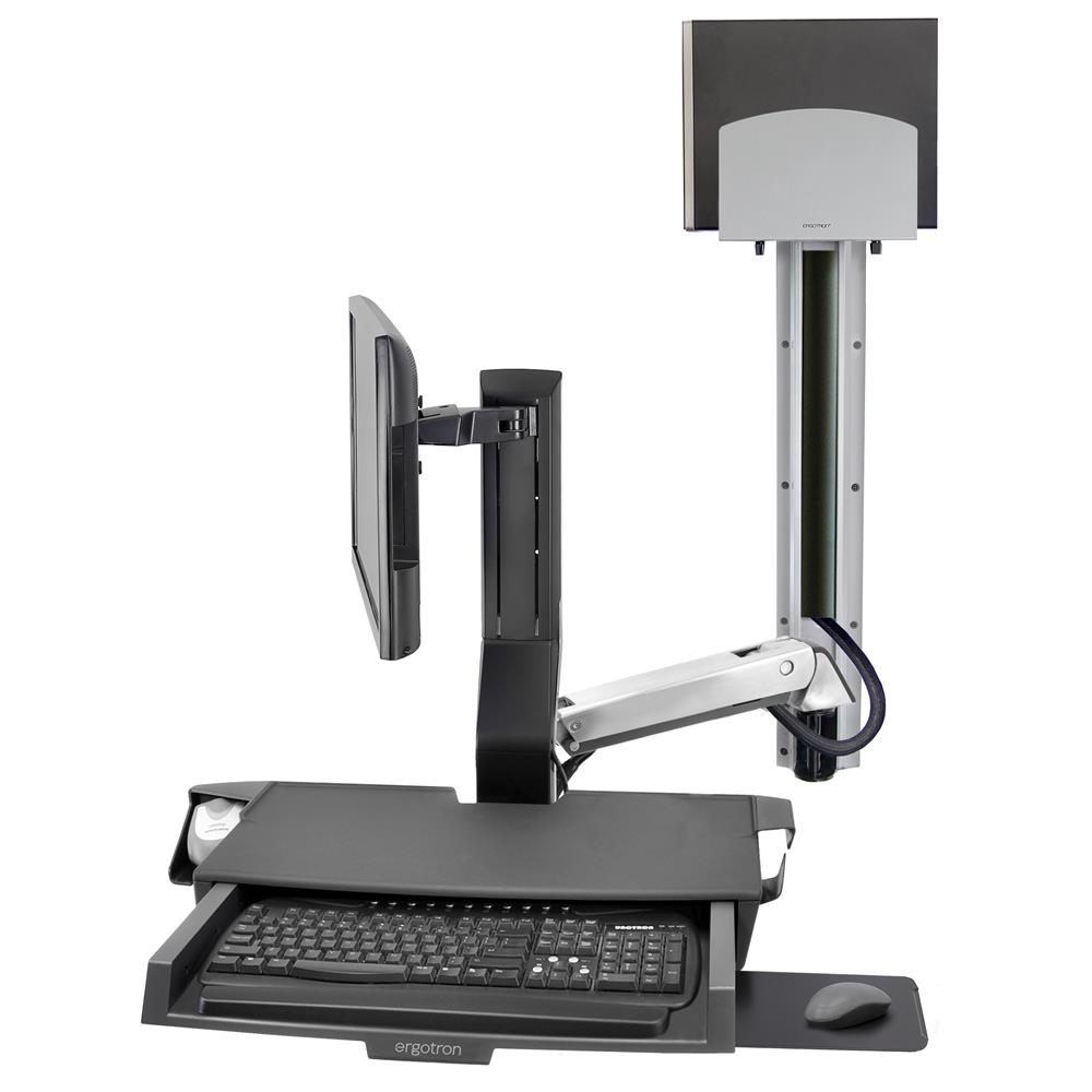 SV Combo System with Worksurface & Pan, Medium CPU Holder (aluminum)