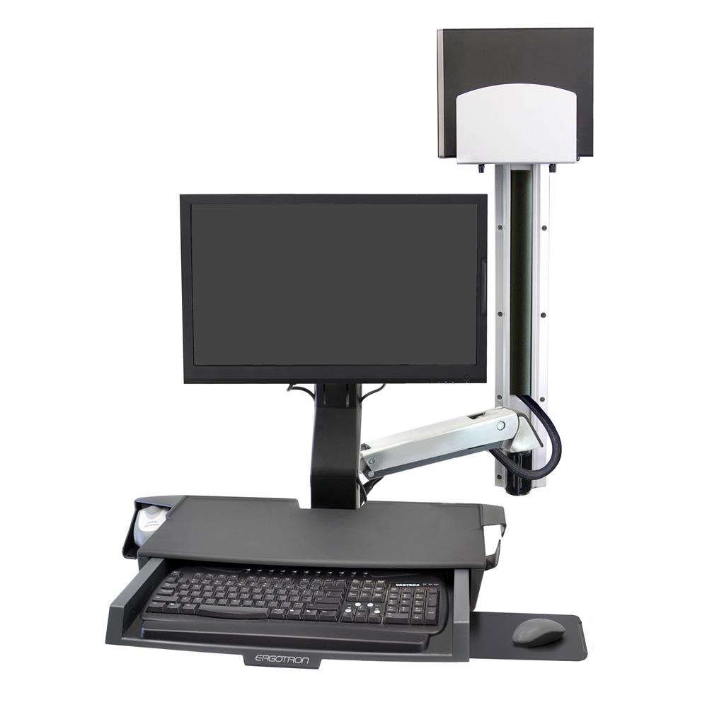 SV Combo System with Worksurface & Pan, Medium CPU Holder (aluminum)