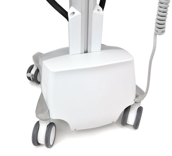 Styleview Emr LCD Cart SLA Powered Pivot (white Grey And Polished Aluminum) CHE