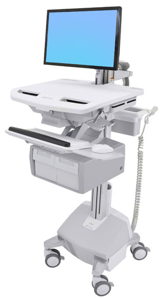 Styleview Cart With LCD Arm LiFe Powered 2 Tall Drawers (2 Medium Tall Drawers X 1 Row) CHE