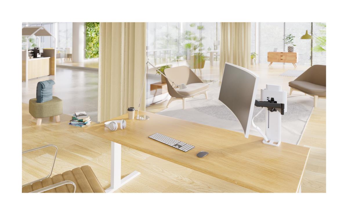 Monitor Mount - TRACE - Desk - 1 monitor - Tilt/Pan/Rotate - up to 38in - White