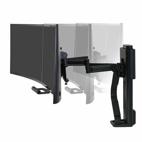Monitor Mount - TRACE - Desk - 2 monitor - Tilt/Pan/Rotate - up to 27in - Black