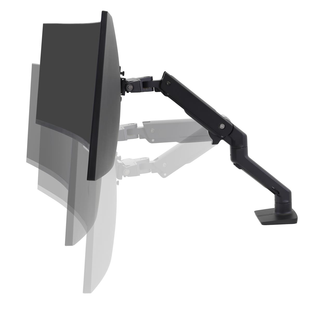 Monitor Mount - HX Desk Monitor Arm with HD Pivot - Desk - 1 monitor - Tilt/Pan/Rotate - up to 49in - Black - for Immersive 1000R Curved Screens