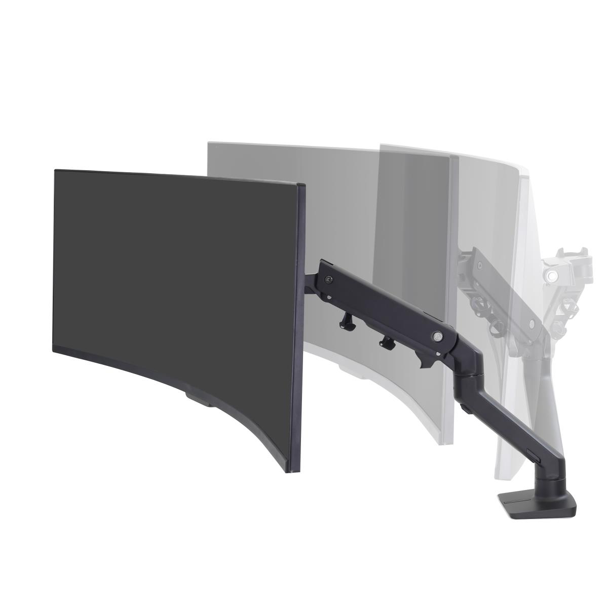 Monitor Mount - HX Desk Monitor Arm with HD Pivot - Desk - 1 monitor - Tilt/Pan/Rotate - up to 49in - Black - for Immersive 1000R Curved Screens