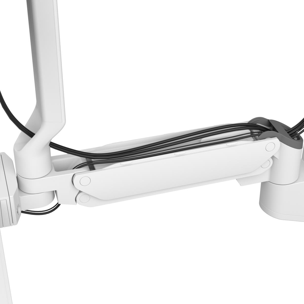 Keyboard & Monitor Mount - CareFit Combo Arm - Wall - 1 monitor - Tilt/Pan/Rotate - up to 27in - White