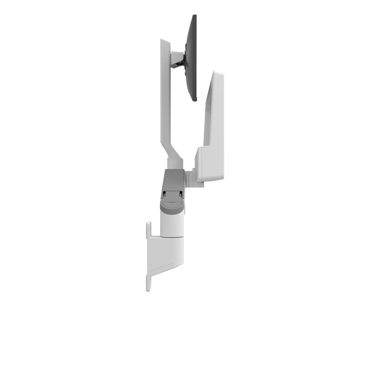 Keyboard & Monitor Mount - CareFit Combo Arm - Wall - 1 monitor - Tilt/Pan/Rotate - up to 27in - White