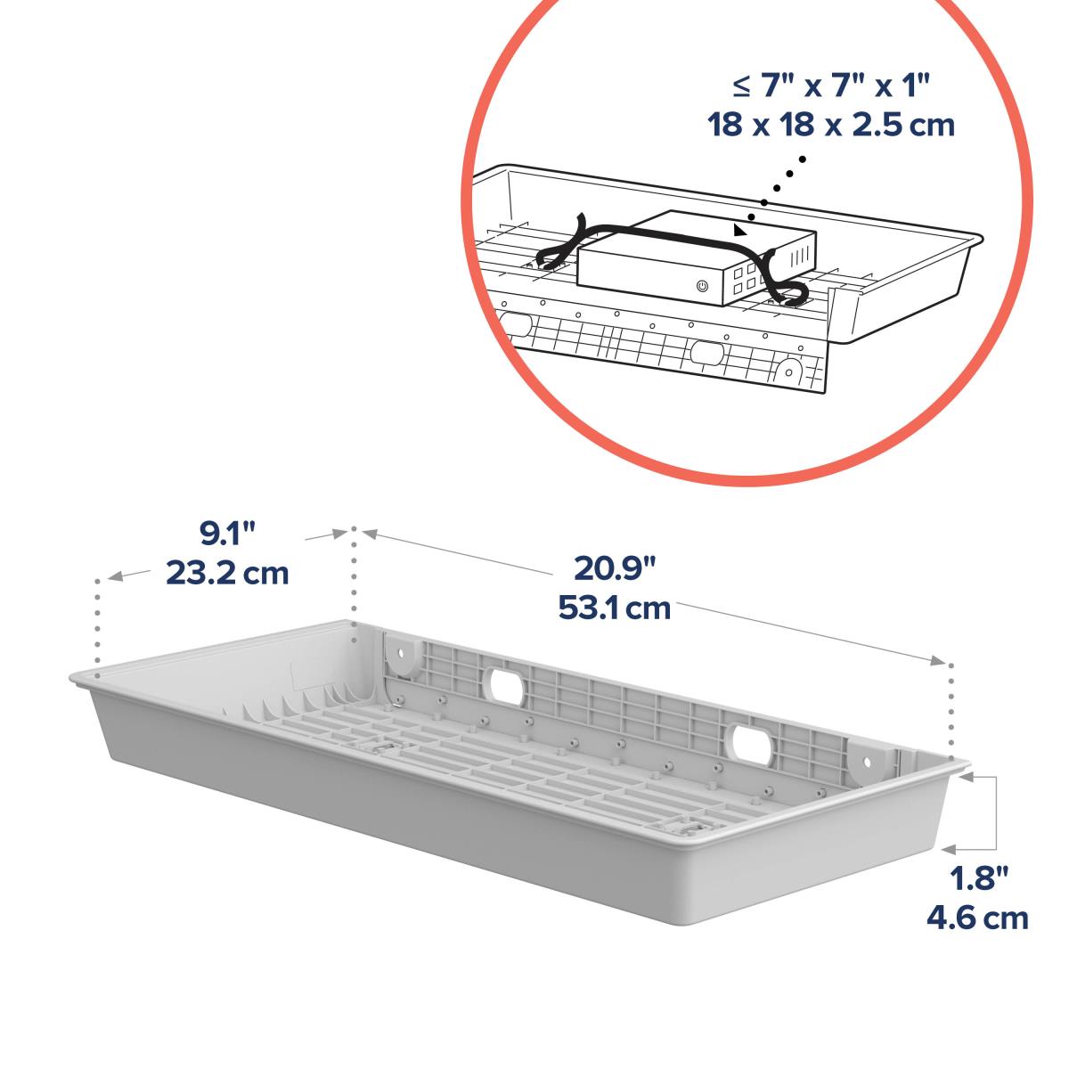 CareFit Combo CPU Tray White