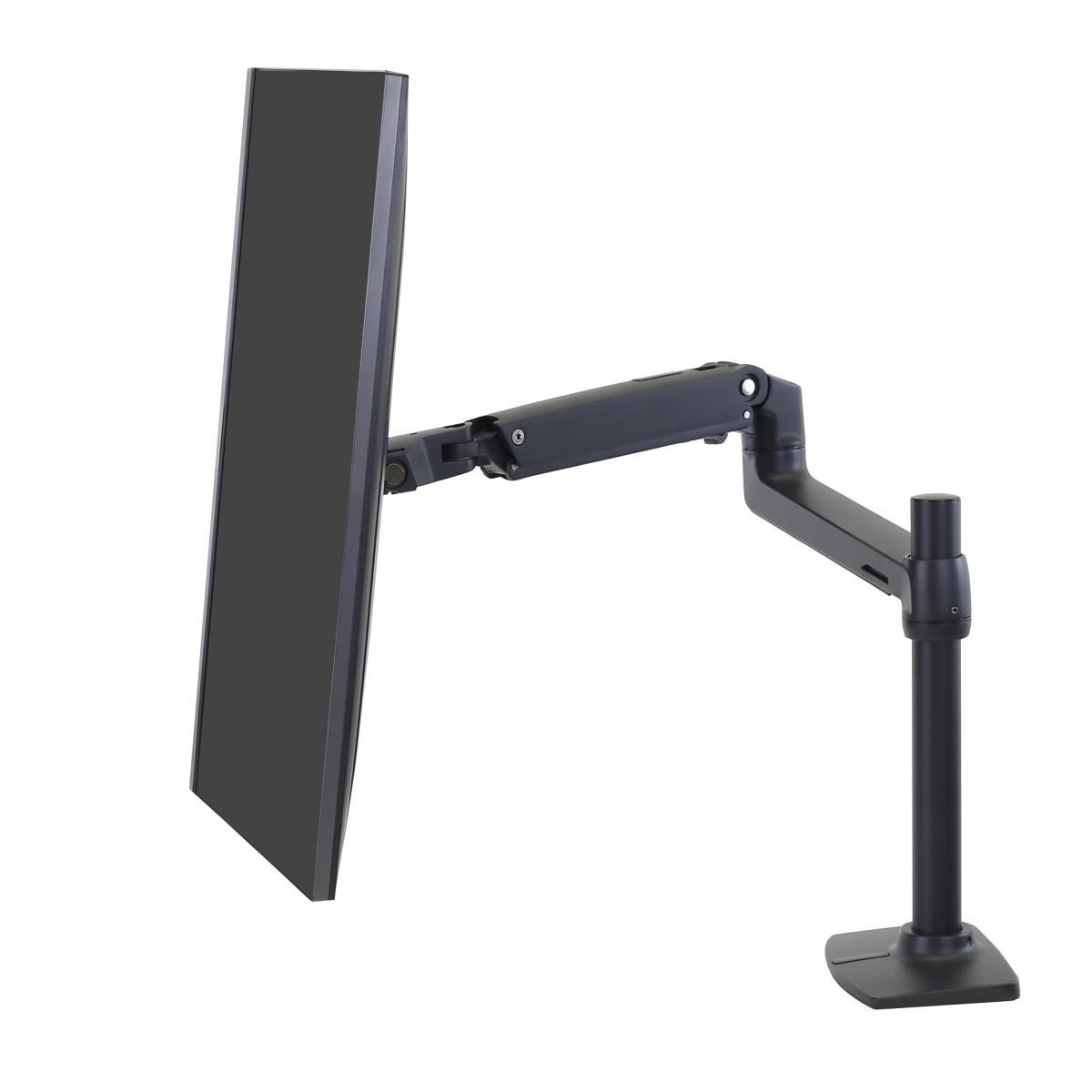 LX Desk Monitor Arm, Tall Pole (matte black) Single Monitor Mount