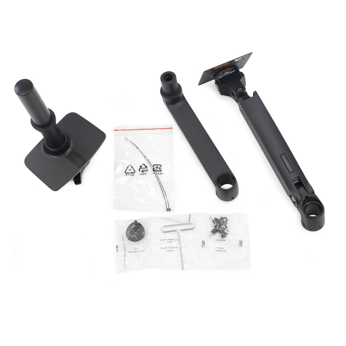 LX Desk Monitor Arm, Tall Pole (matte black) Single Monitor Mount