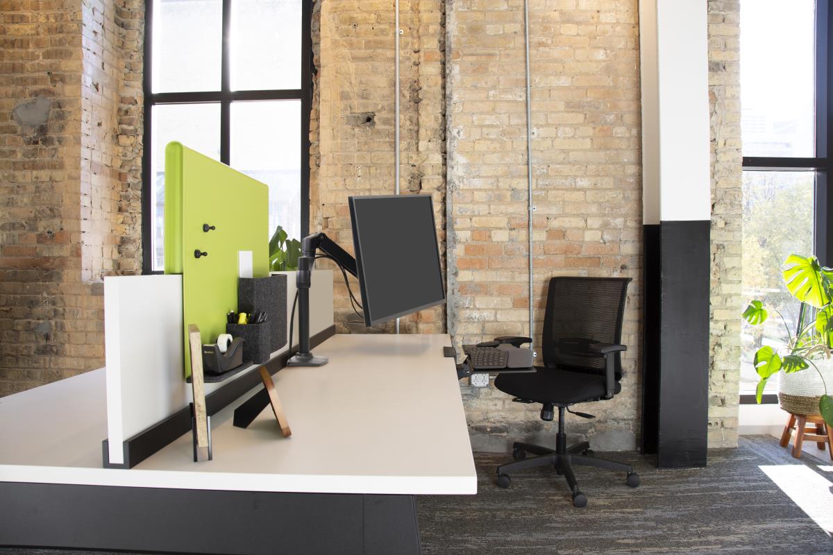 LX Desk Monitor Arm, Tall Pole (matte black) Single Monitor Mount