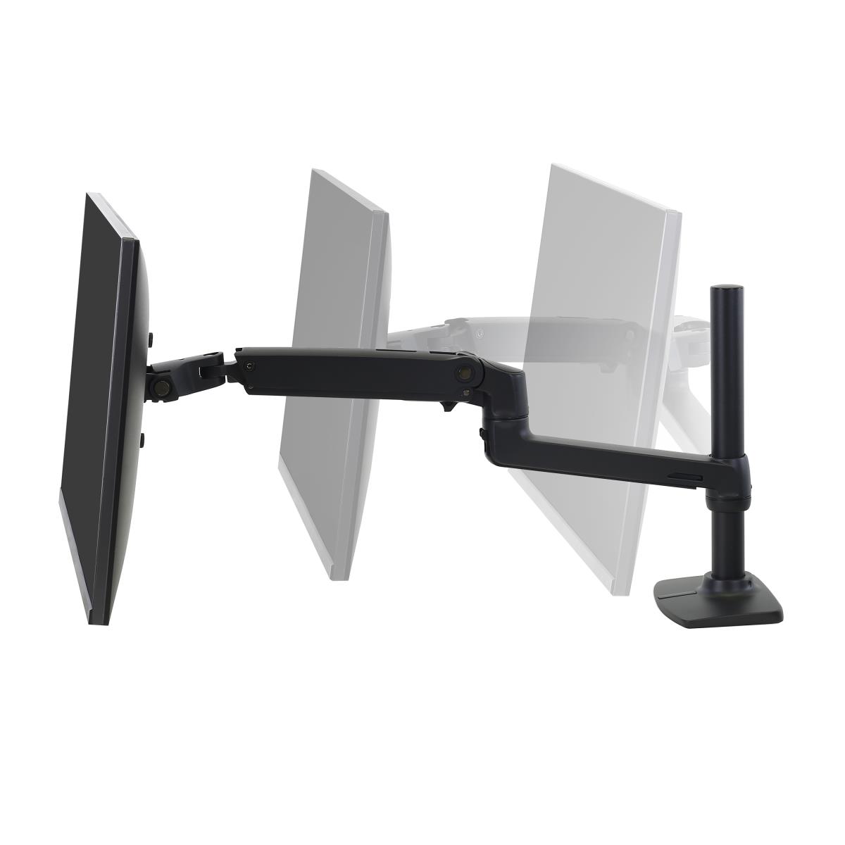 LX Desk Monitor Arm, Tall Pole (matte black) Single Monitor Mount