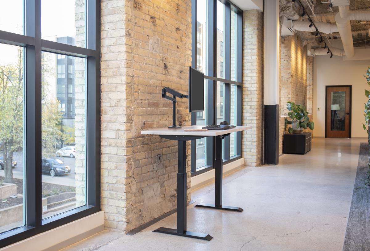 LX Desk Monitor Arm, Tall Pole (matte black) Single Monitor Mount