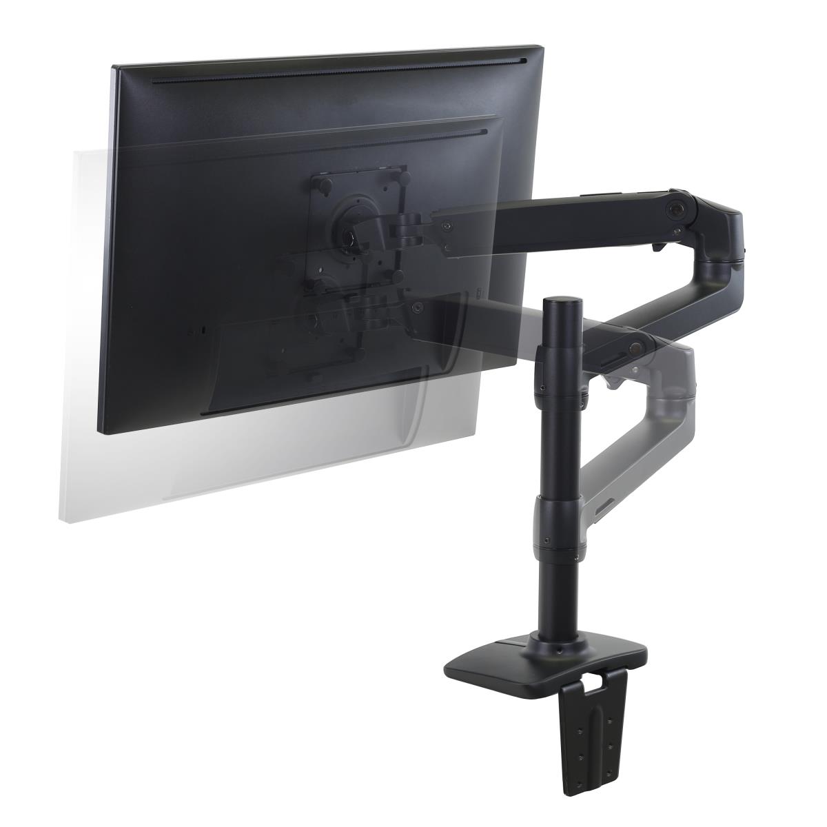 LX Desk Monitor Arm, Tall Pole (matte black) Single Monitor Mount