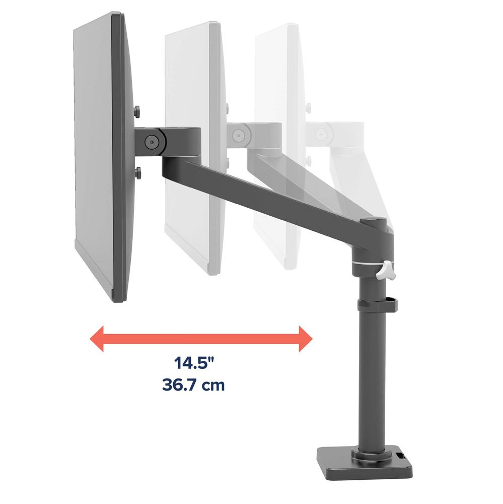 Monitor Mount - NX - Desk - 1 monitor - Tilt/Pan/Rotate - up to 34in - Black