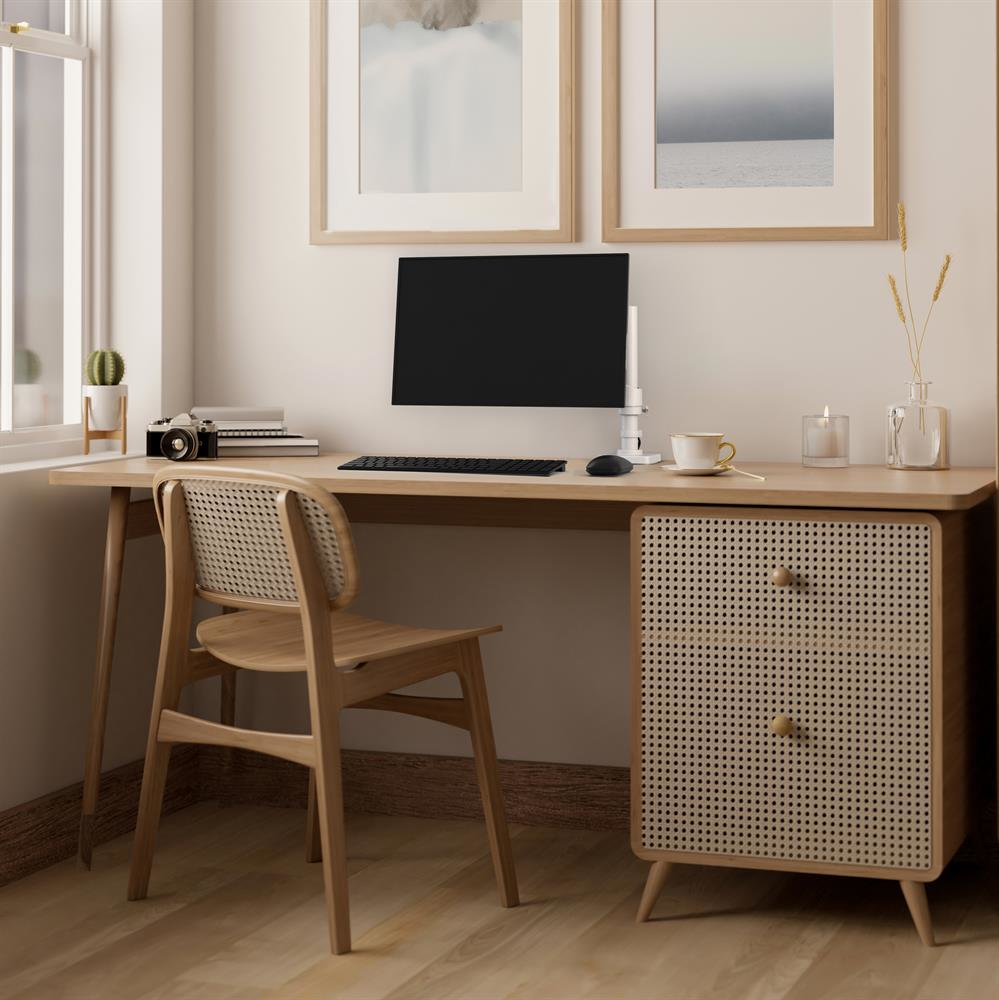 Monitor Mount - NX - Desk - 1 monitor - Tilt/Pan/Rotate - up to 34in - White
