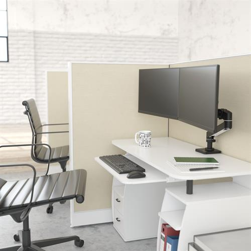 Monitor Mount - LX Pro Desk Dual Direct Arm - Desk - 2 monitor - Tilt/Pan/Rotate - up to 27in - Black