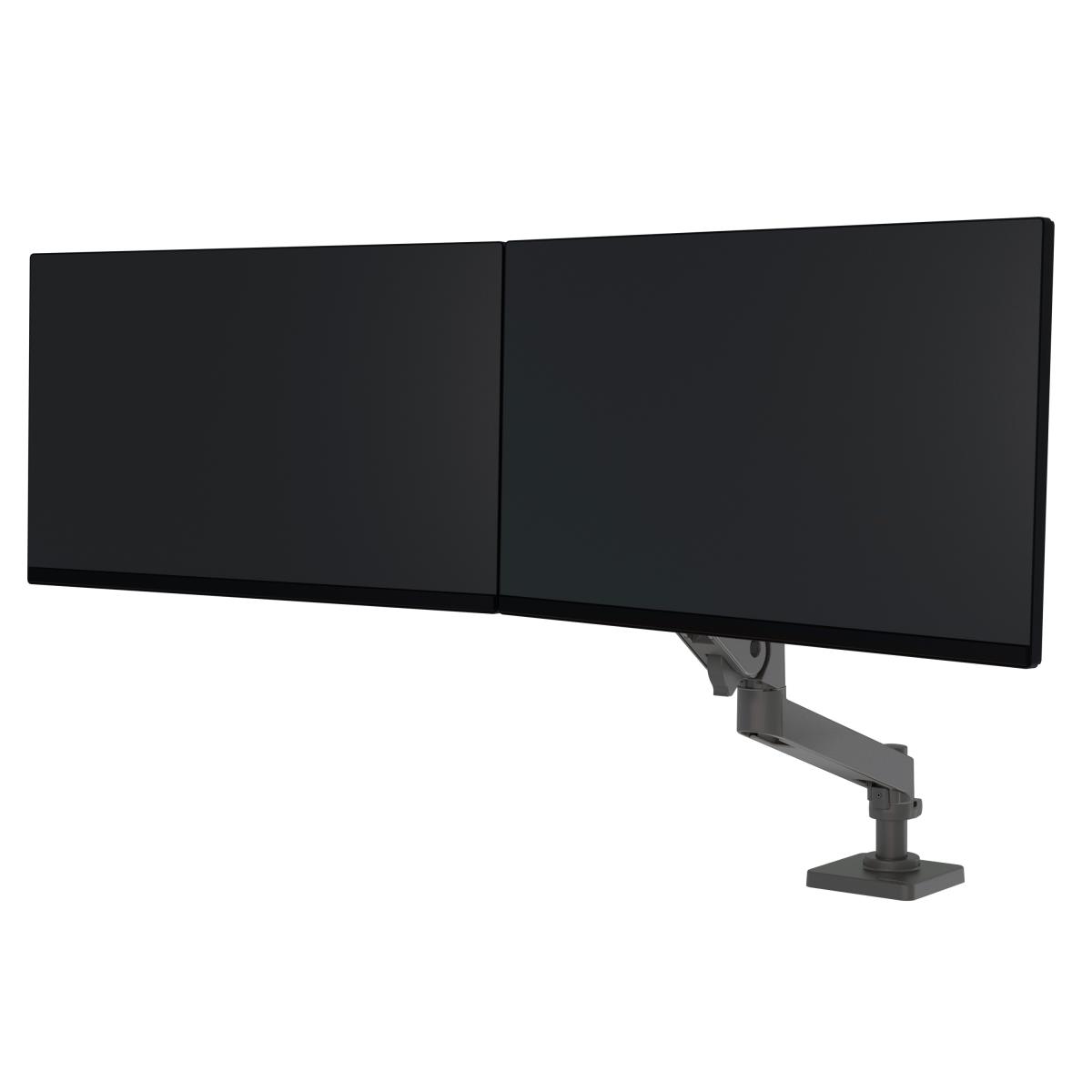 Lx Pro Arm Dual Direct Desk Mount - Industrial Grey
