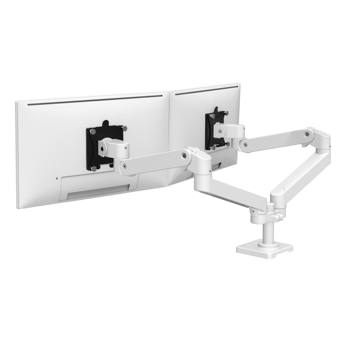Monitor Mount - LX Pro Dual Side-by-Side Arm - Desk - 2 monitor - Tilt/Pan/Rotate - up to 27in - White