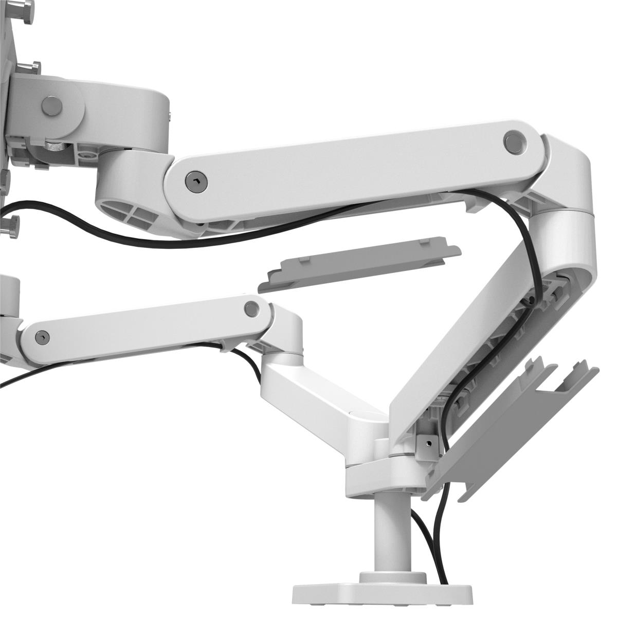 Monitor Mount - LX Pro Dual Side-by-Side Arm - Desk - 2 monitor - Tilt/Pan/Rotate - up to 27in - White