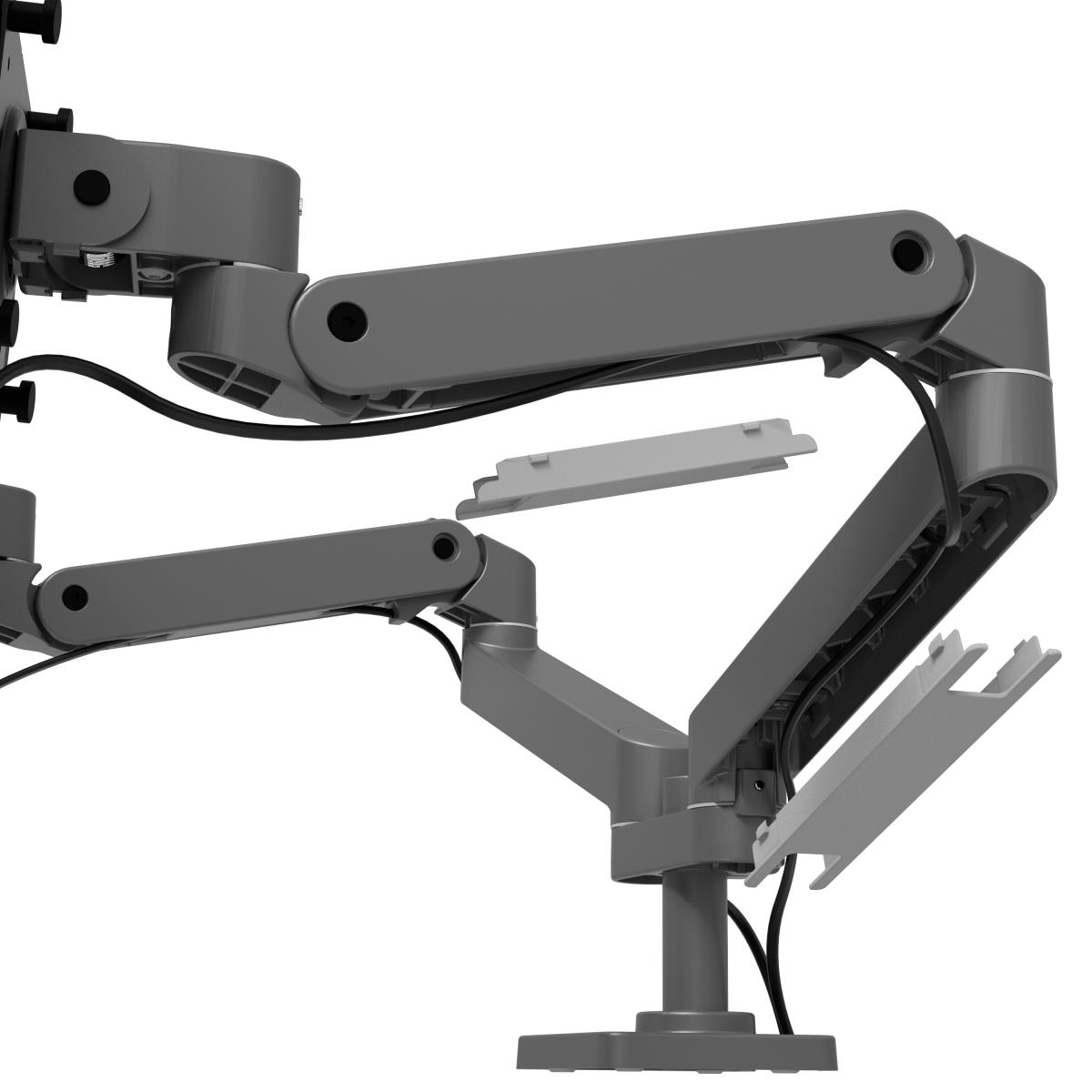 Monitor Mount - LX Pro Dual Side-by-Side Arm - Desk - 2 monitor - Tilt/Pan/Rotate - up to 27in - Dark Grey