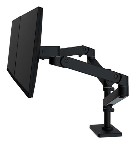 Monitor Mount - LX Pro Dual Stacking Arm - Desk - 2 monitor - Tilt/Pan/Rotate - up to 27in - Black