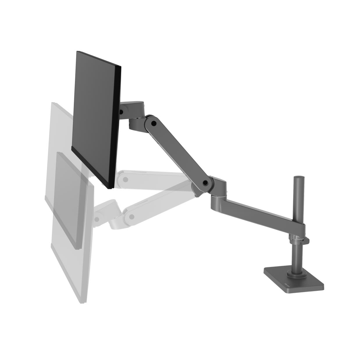 Lx Pro Arm Single Display Tall Pole - Industrial Grey