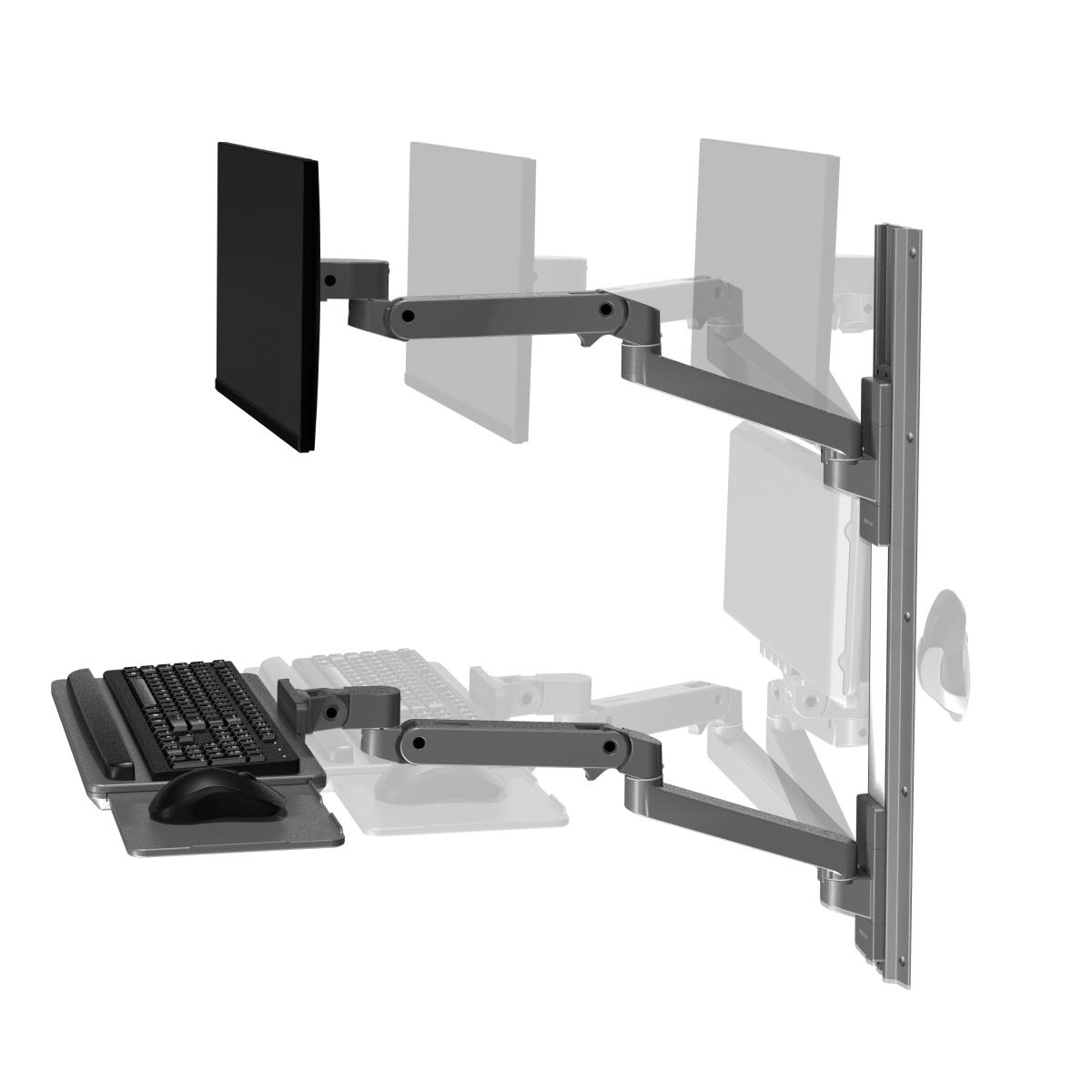 Monitor Mount - LX Pro -  Wall - 1 monitor - Tilt/Pan/Rotate - up to 34in - Dark Grey