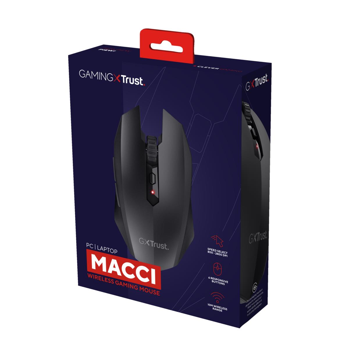 Wireless Gaming Mouse Gxt 115 Macci Black