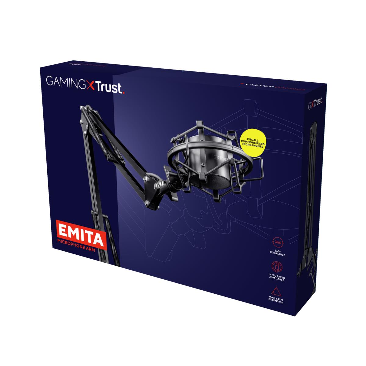 Microphone Arm Gxt 253 Emita Streaming Black