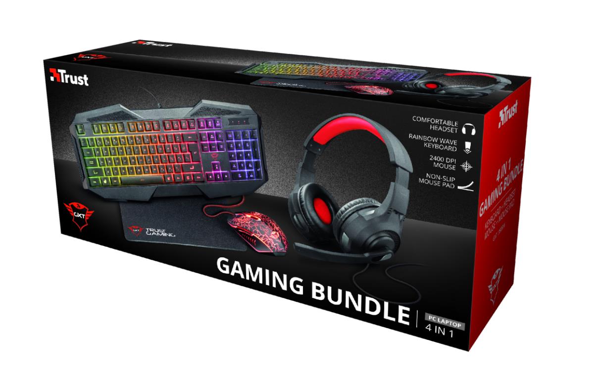 Headset -  Gaming Bundle Gxt 1180rw - Stereo 3.6mm + Mouse + Keyboard + Mousepad