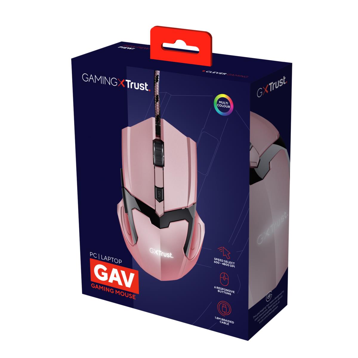 Gxt 101p Gav Optic Gaming Mouse Pink In