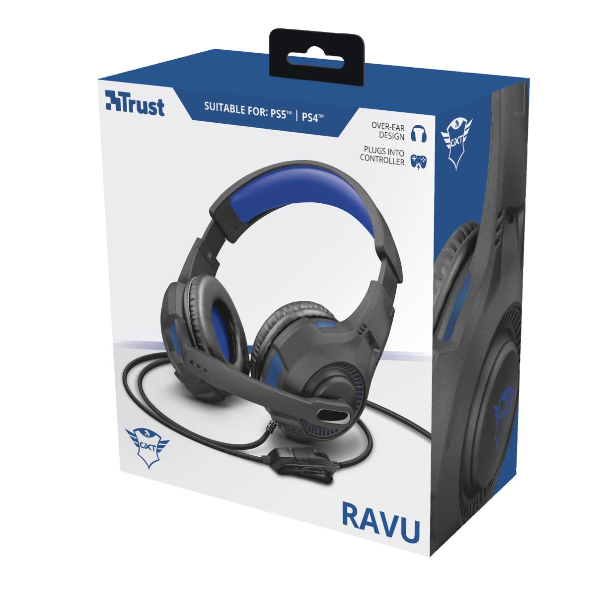Headset -  Gxt 307b Ravu Gaming - stereo 3.5mm - wired - Blue For Ps4