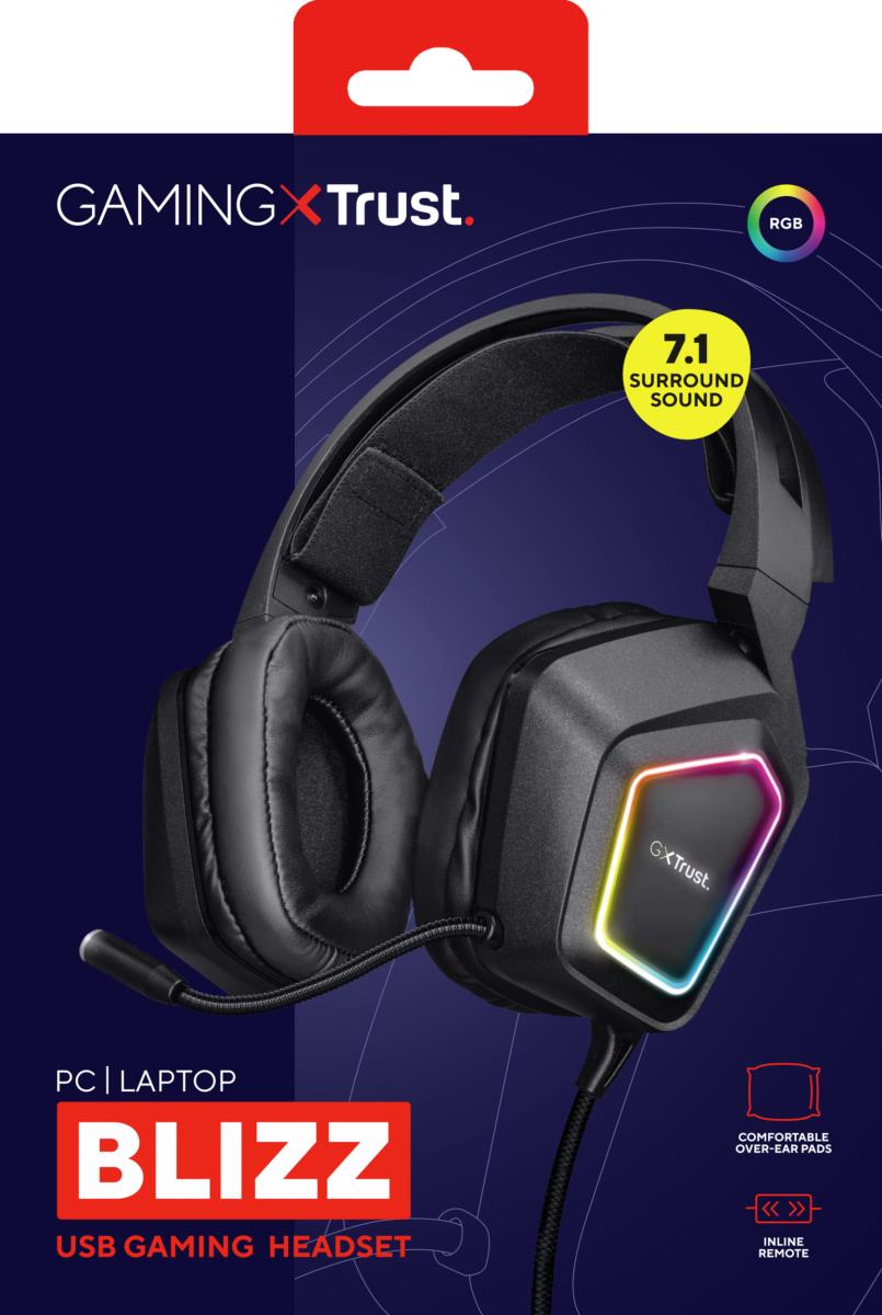 Headset -  Gxt 450 Blizz RGB 7.1 Surround Gaming - stereo 3.5mm - wired -