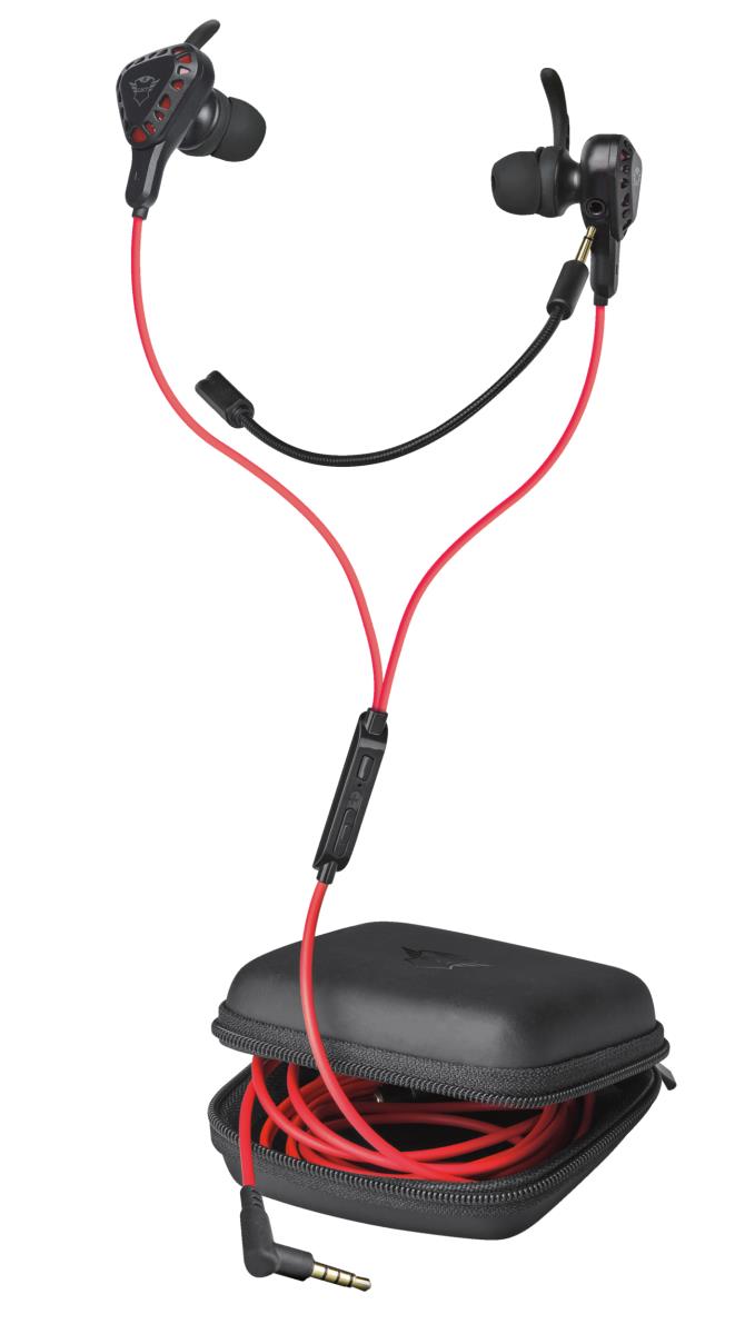 Earphones - Gxt408 Cobra - Multiplatform Gaming - Wired 3.5mm - Black / Red