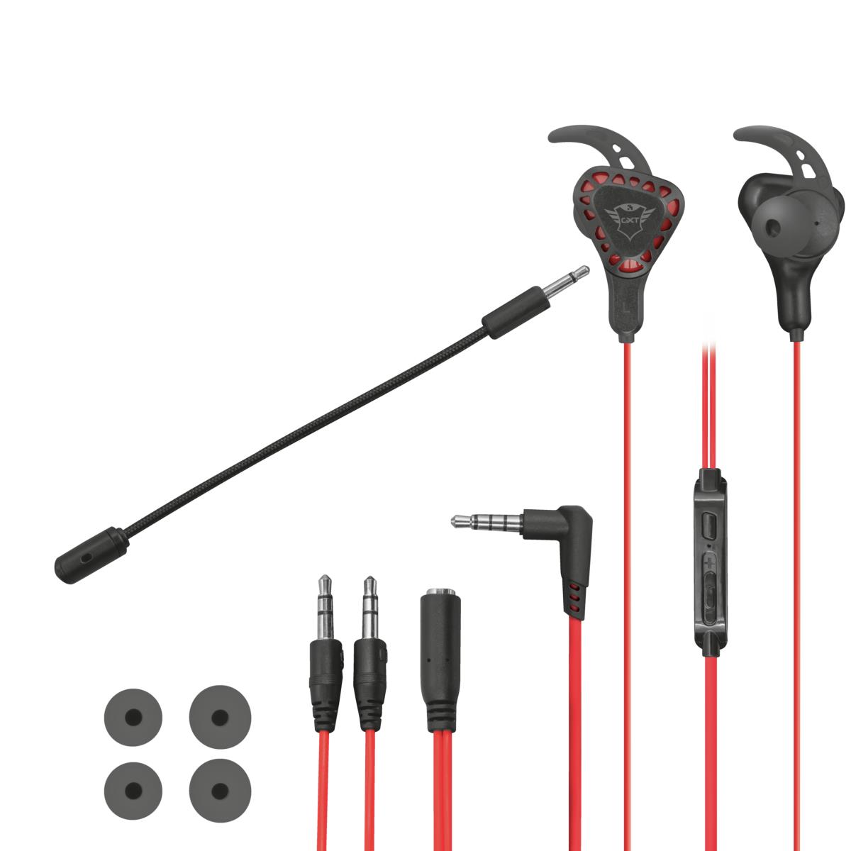 Earphones - Gxt408 Cobra - Multiplatform Gaming - Wired 3.5mm - Black / Red